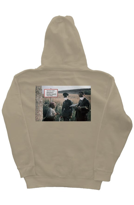 Says Here You Didn't Receive Your Booster, heavyweight pullover hoodie