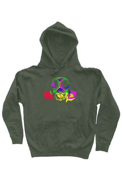 Gas Mask heavyweight pullover hoodie one sided