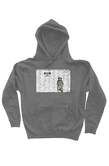 No Trespassing, heavyweight pullover hoodie One Sided