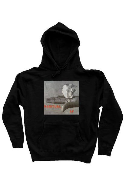 Habitual AF, heavyweight pullover hoodie One Sided