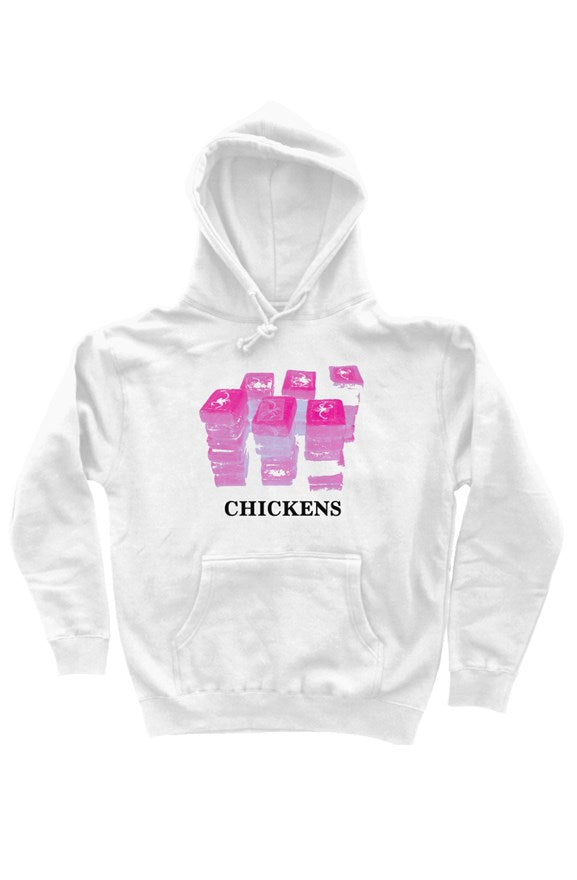 Chickens, heavyweight pullover hoodie One Sided