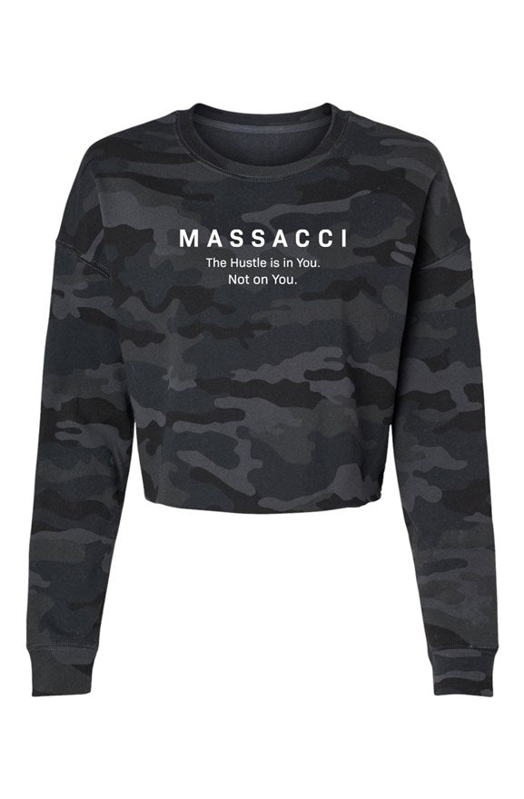 Hustle is in You, Lightweight Camo Cropped Crew