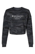 Load image into Gallery viewer, Hustle is in You, Lightweight Camo Cropped Crew
