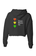 Load image into Gallery viewer, Green means Go Lightweight Crop Hoodie
