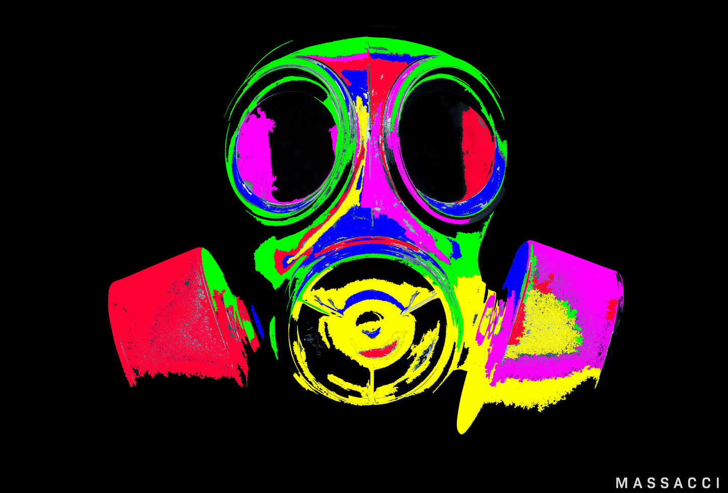 Gas Mask heavyweight pullover hoodie One sided
