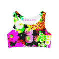 Load image into Gallery viewer, Neon Flowers, Seamless Sports Bra
