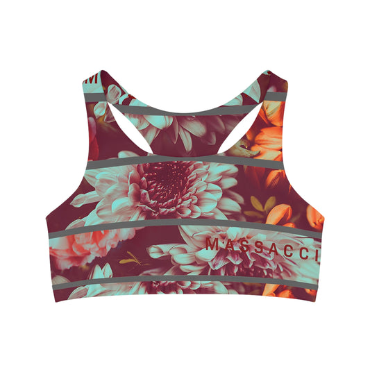 Crimson, Seamless Sports Bra